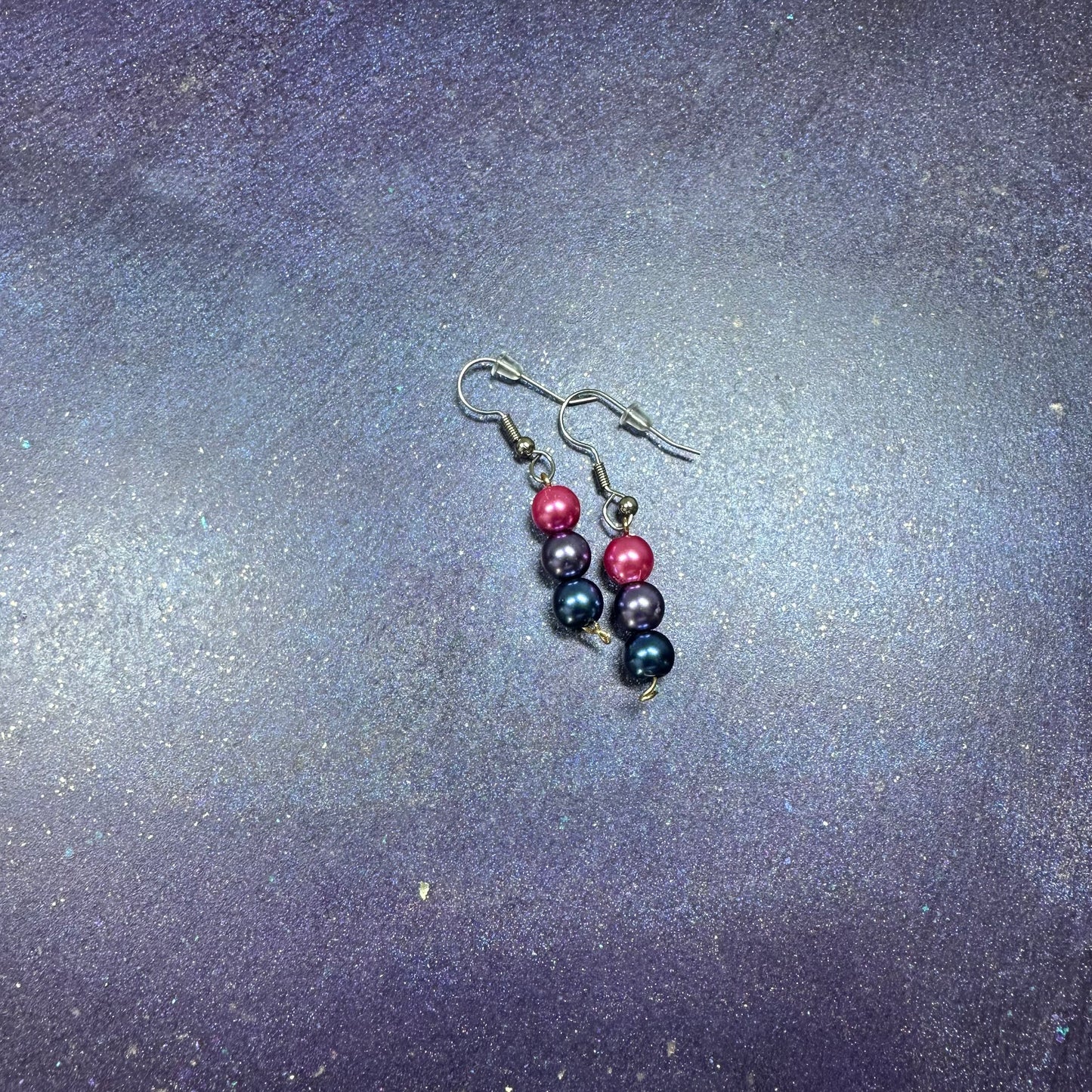 Bisexual pride earrings