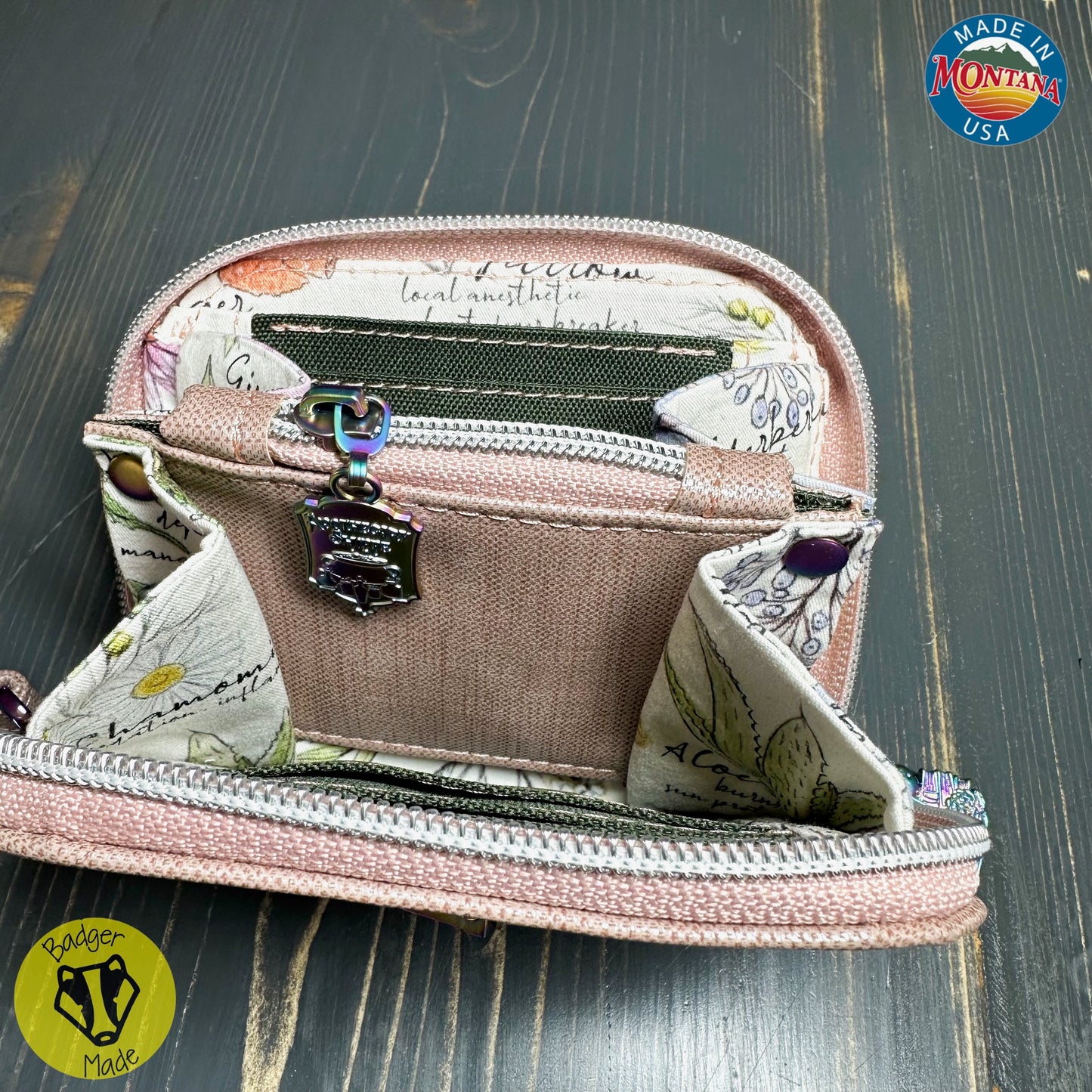 Healing plants CZA mini wallet