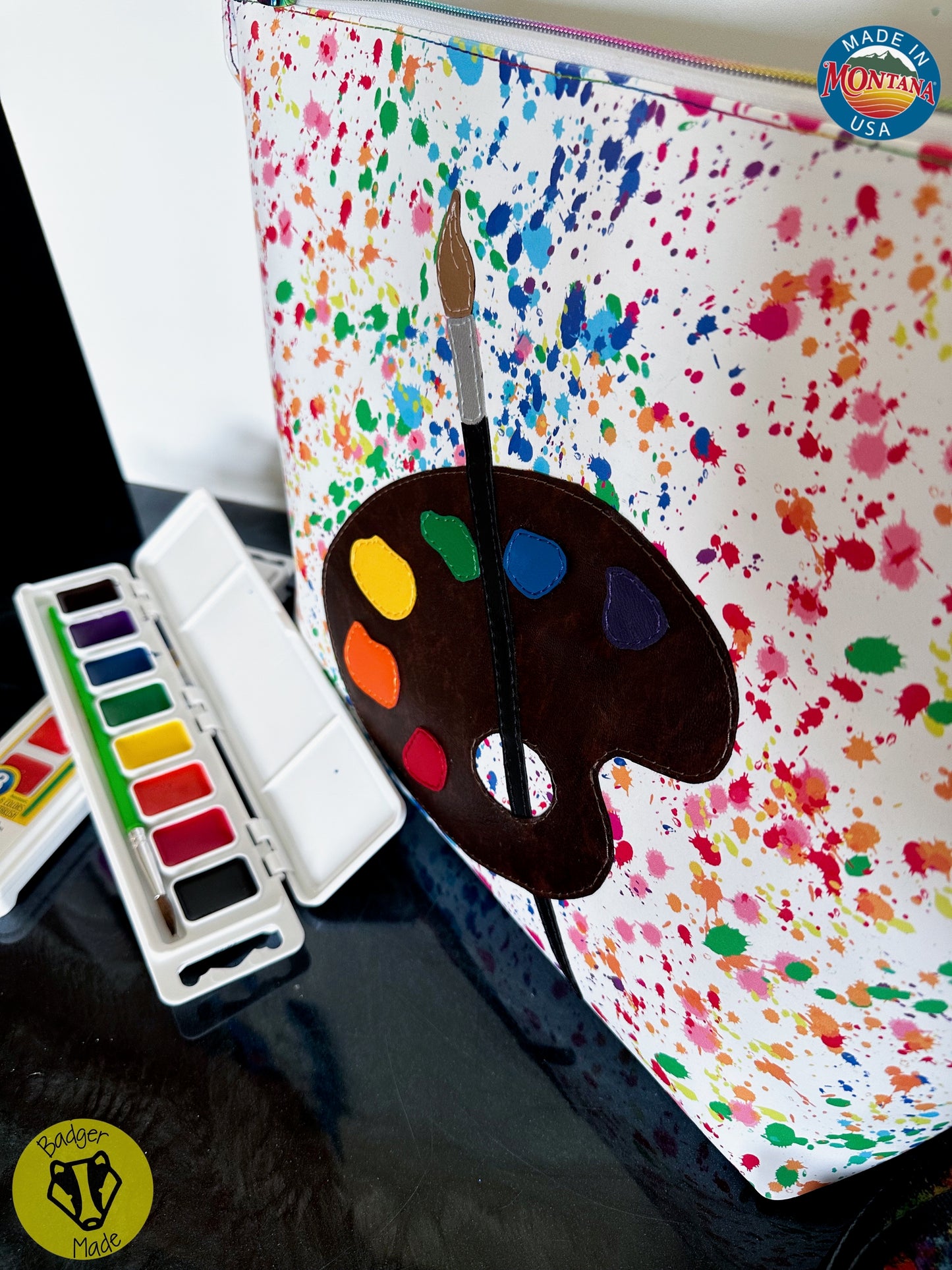 Paint splatter tote