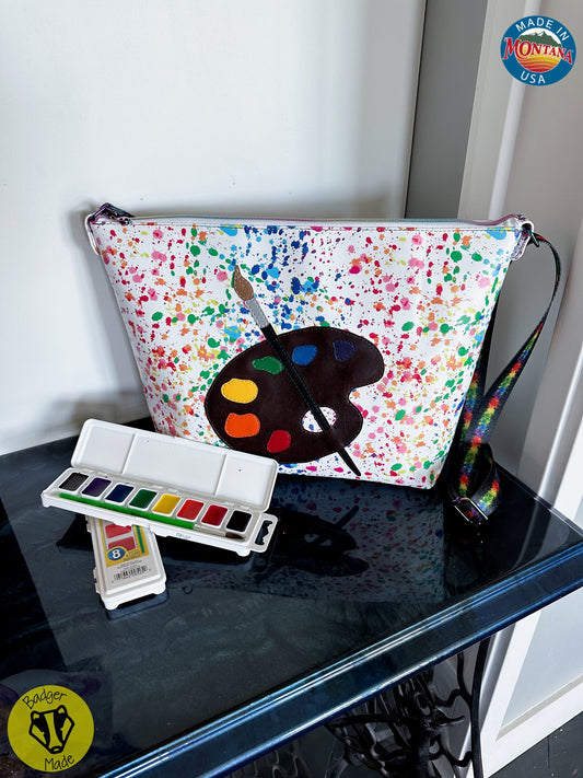 Paint splatter tote