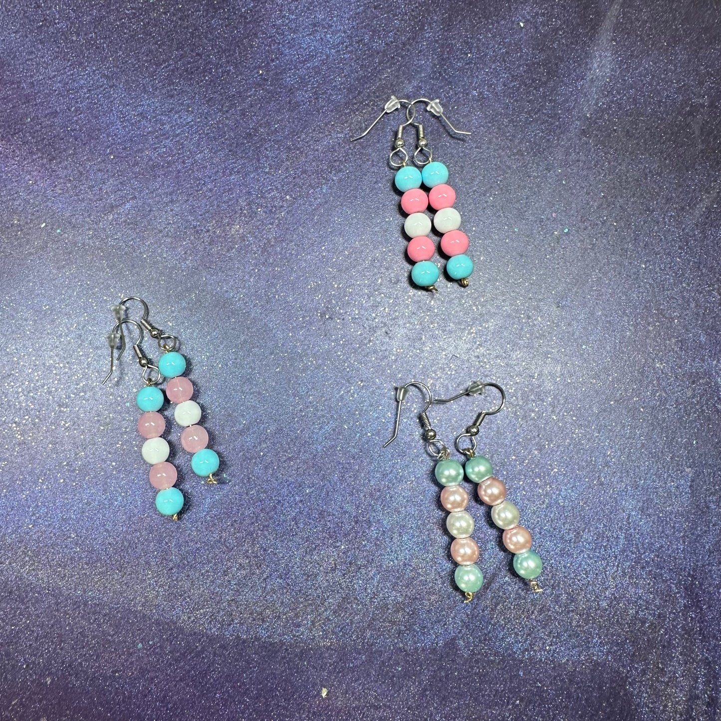 Trans pride earrings