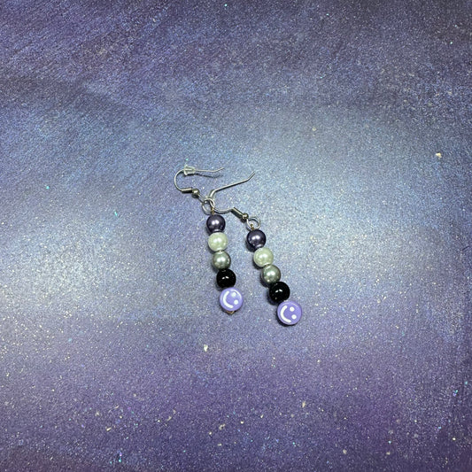 Asexual pride earrings