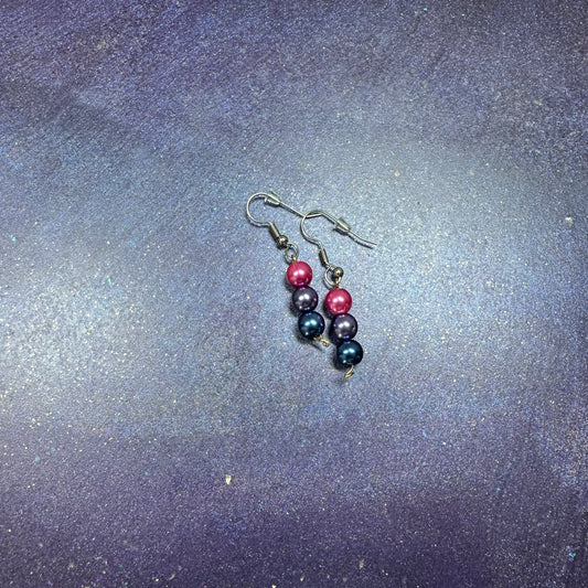 Bisexual pride earrings