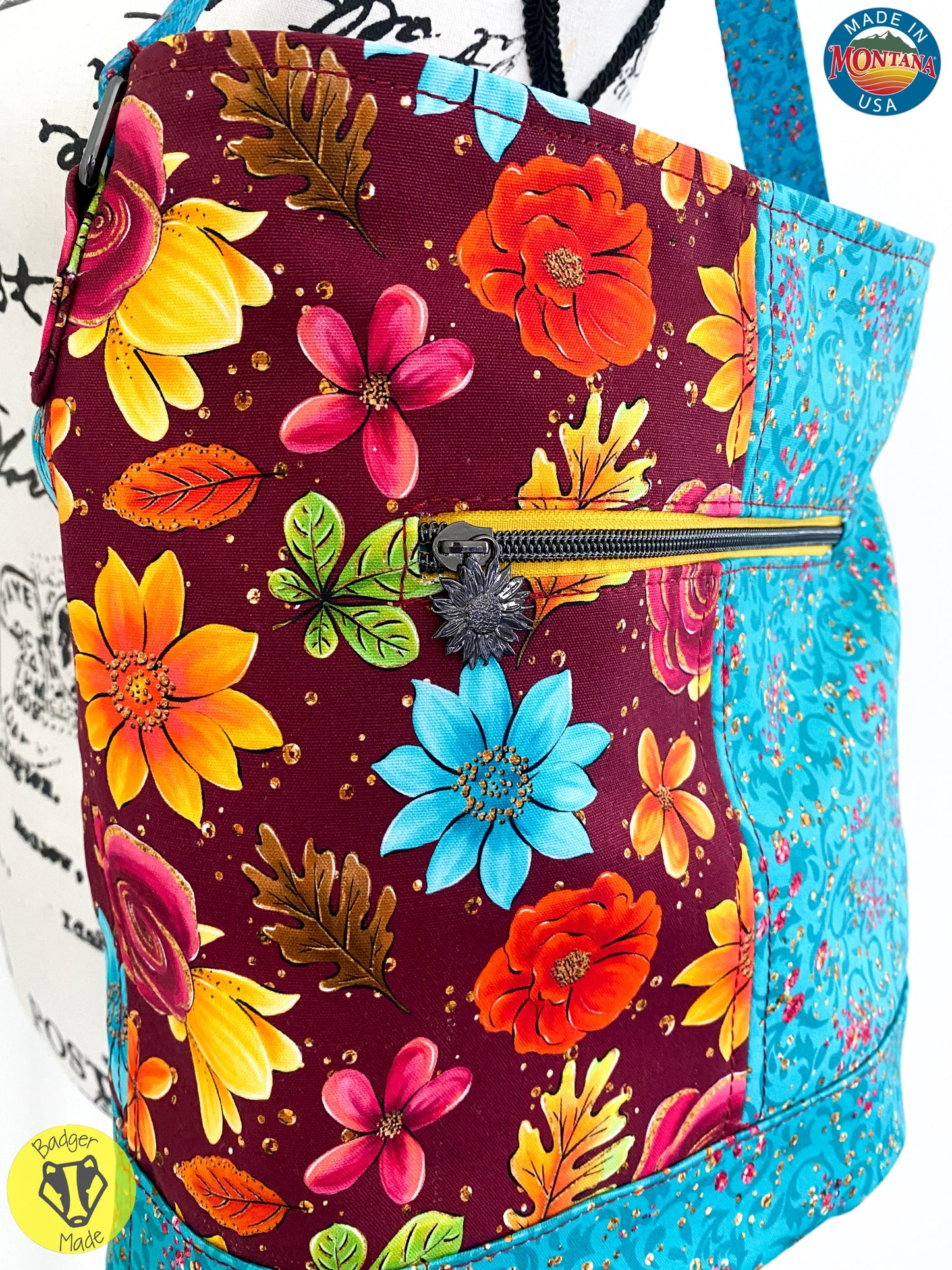 Floral bucket bag
