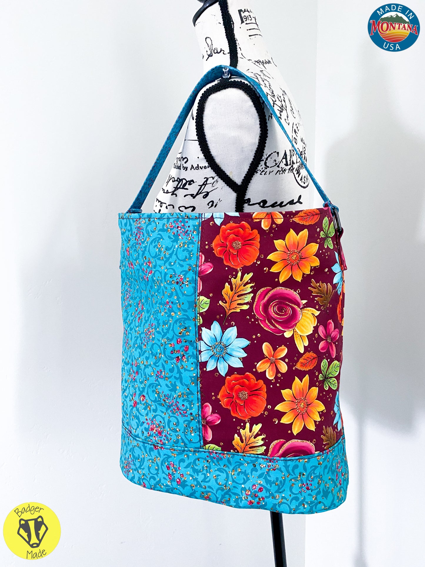 Floral bucket bag