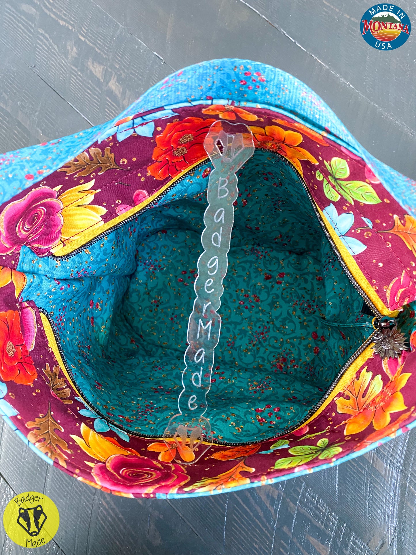 Floral bucket bag